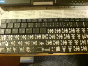 EeePC Reperatur - Tasten einfügen